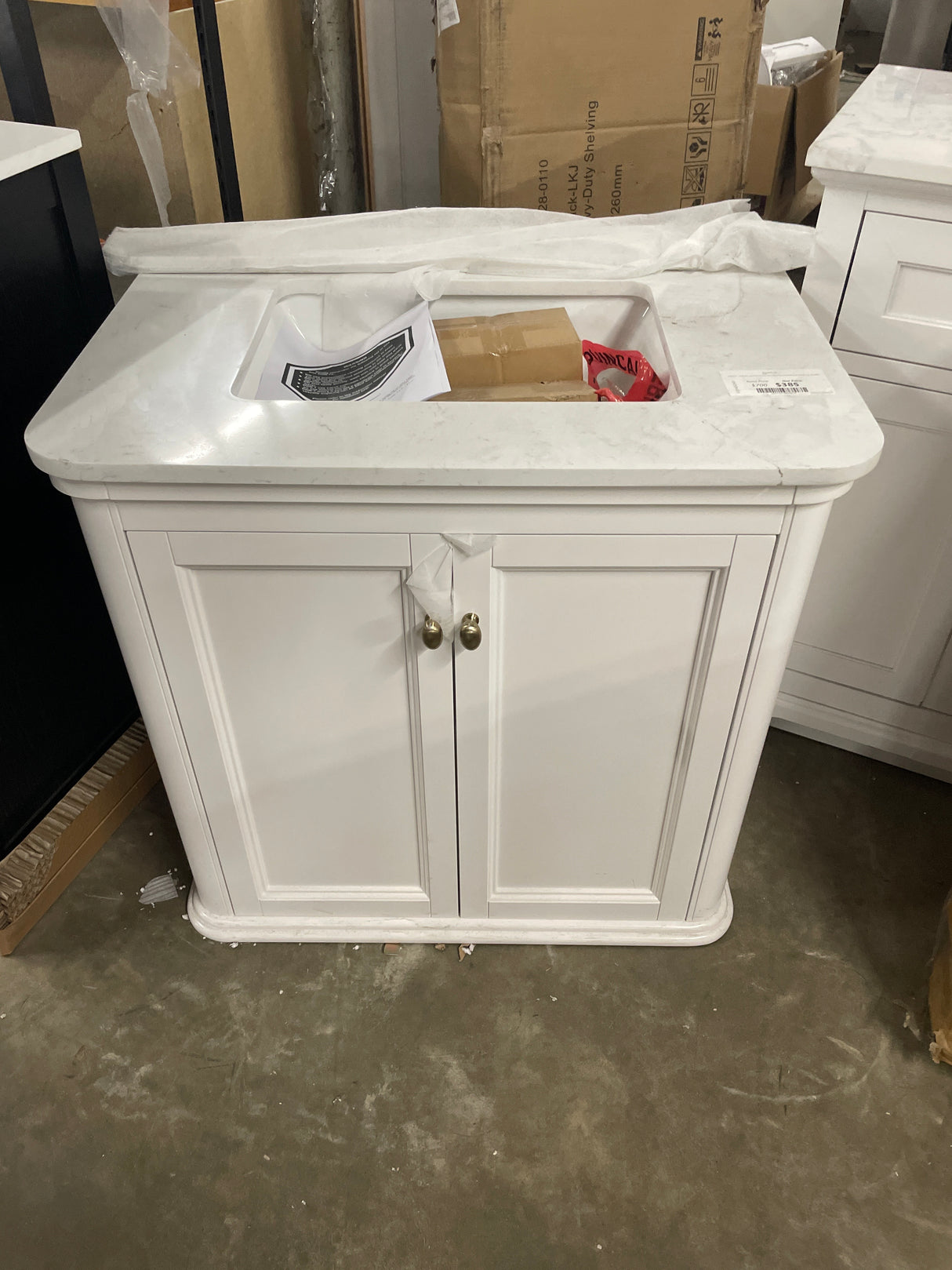Cliveden 30 in. Single Sink Freestanding Bathroom Vanity in Cameo White with Volakas Engineered Stone Top (Assembled)