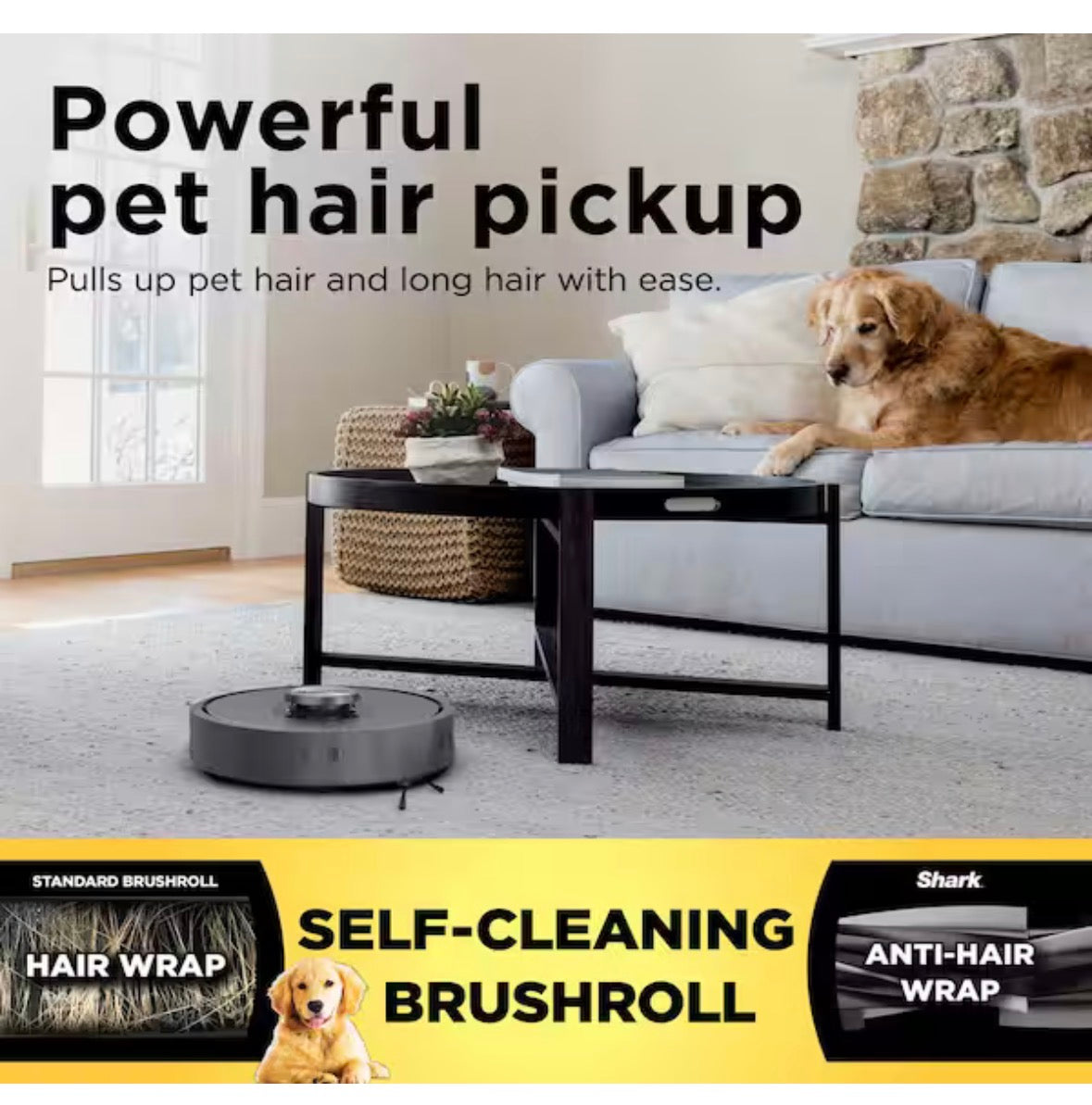 Matrix Self Emptying 13.39 in. Robotic Vacuum with Smart Navigation Self-Cleaning Brushroll in Black