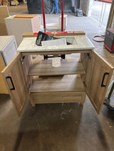 Tobana 30 in. W x 19 in. D x 34.50 in. H Bath Vanity in Weathered Tan with White Cultured Marble Top