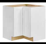 Avondale 36 in. W x 24 in. D x 34.5 in. H Ready to Assemble Plywood Shaker Lazy Susan Corner Cabinet in Alpine White