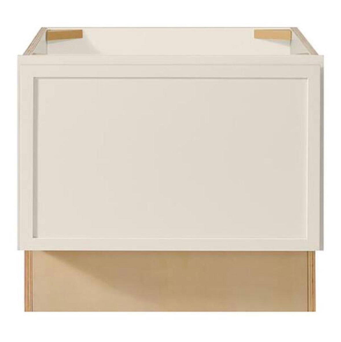 Leyton 18 in. W x 24 in. D x 16.5 in H Ready To Assemble Plywood Slim Shaker Bench Base Kitchen Cabinet in Antique White