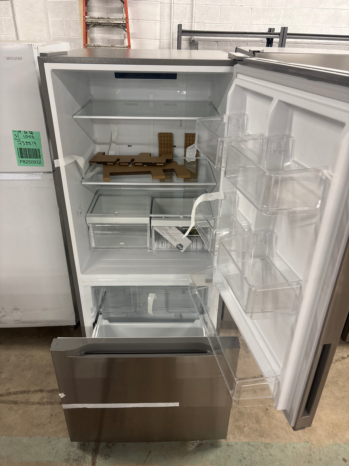 18.7 cu. ft. Bottom Freezer Refrigerator in Stainless Steel