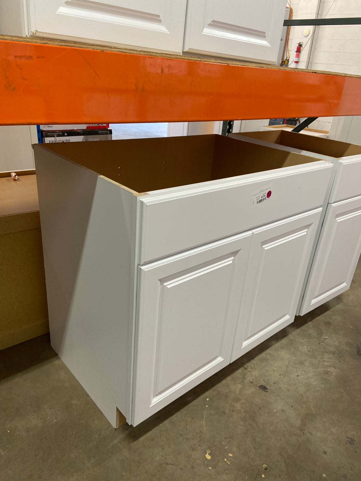 Hampton 36 in. W x 24 in. D x 34.5 in. H Assembled Sink Base Kitchen Cabinet in Satin White