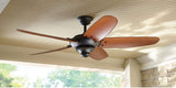 Altura 60 in. Indoor/Outdoor Oil-Rubbed Bronze Ceiling Fan with Downrod and Reversible Motor; Light Kit Adaptable