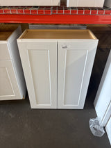 Shaker 27 in. W x 12 in. D x 36 in. H Assembled Wall Kitchen Cabinet in Satin White