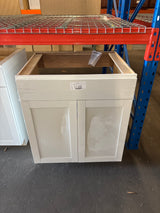 Westfield Feather White Shaker Stock Sink Base Kitchen Cabinet (30 in. W x 23.75 in. D x 35 in. H)