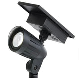 80 Lumens Color Changing Black Integrated LED Outdoor Solar Spotlight with Adjustable Beam; Weather/Rust Resistant