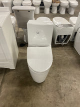 St. Tropez 1-Piece 1.28 GPF Single Flush Elongated Toilet in White Seat Included