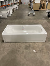 Aloha 60 in. Right Drain Rectangular Alcove Soaking Bathtub in White