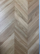 8 ft. L x 25 in. D Engineered Finished Chevron Oak Butcher Block Countertop in Brown with Standard Edge