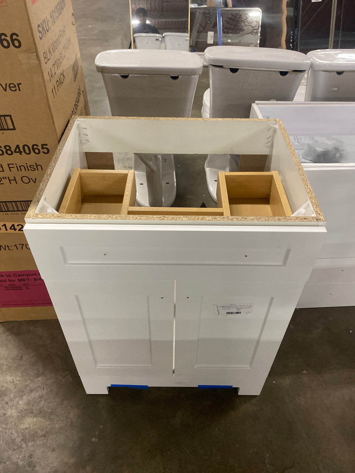 Everdean 25 in. W x 19 in. D x 34 in. H Single Sink Freestanding Bath Vanity in White (No Top)