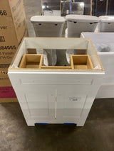 Everdean 25 in. W x 19 in. D x 34 in. H Single Sink Freestanding Bath Vanity in White (No Top)