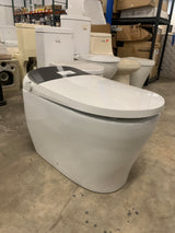 Tankless Elongated Smart Toilet Bidet in White with Auto Flush, Heated Seat, Warm Air Dryer, Bubble Infusion Wash