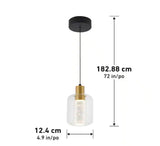 Essence Globe 6.5-Watt 1 Light Black and Gold Modern Integrated Mini Pendant Light Fixture for Kitchen Island
