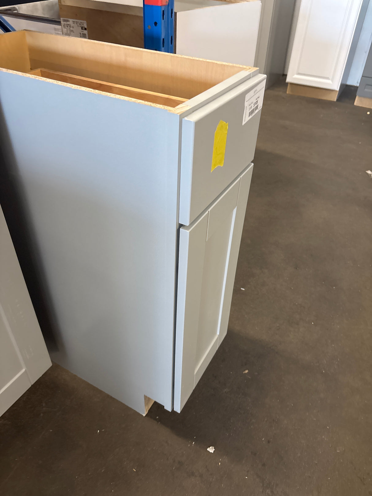 Shaker Dove Gray Stock Assembled Base Kitchen Cabinet with Ball-Bearing Drawer Glides (12 in. x 34.5 in. x 24 in.)