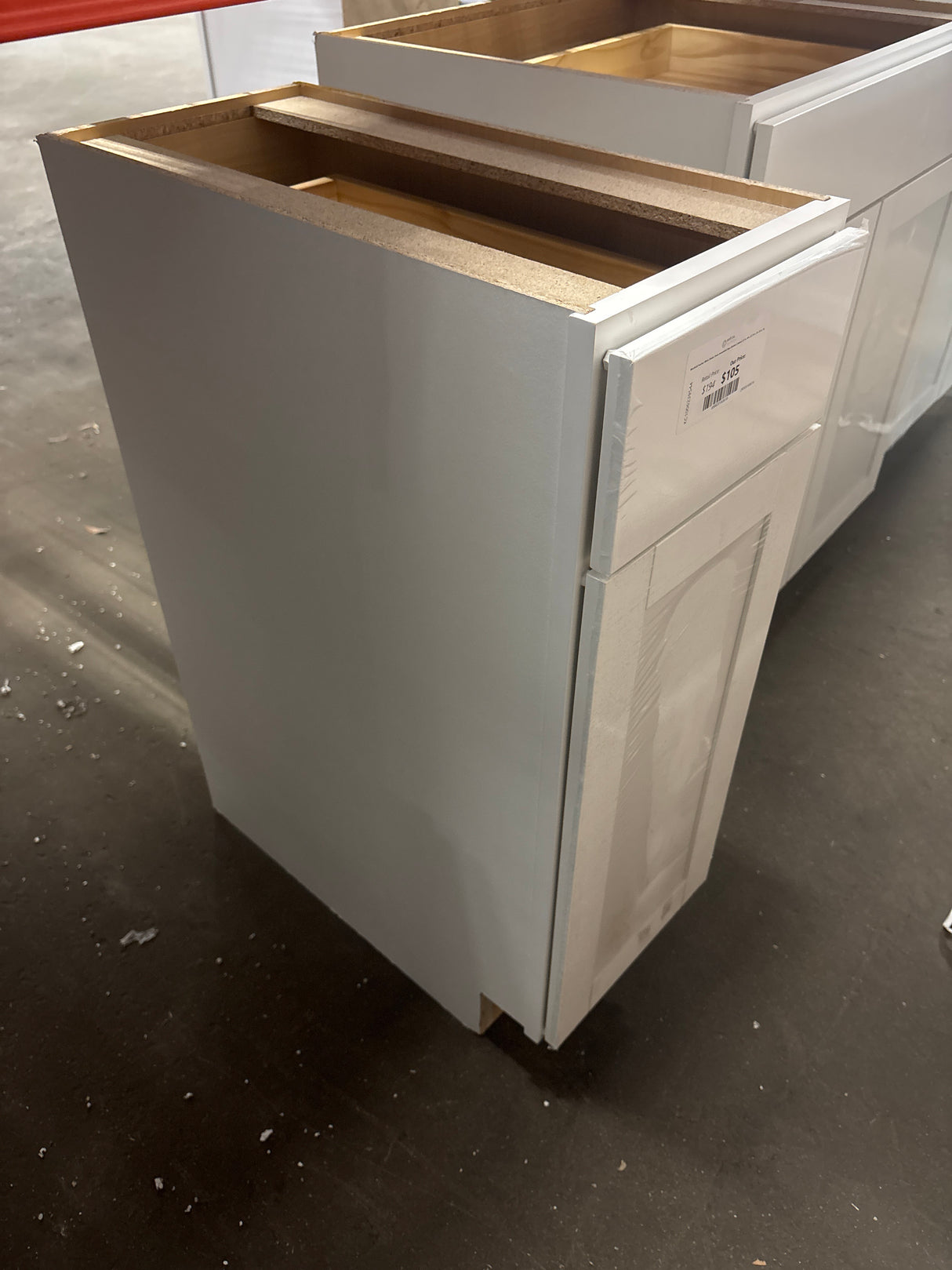 Westfield Feather White Shaker Stock Assembled Base Kitchen Cabinet (12 in. W x 23.75 in. D x 35 in. H)