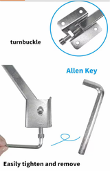 12.5 in. H x 4 in. W x 2 in. D Silver Steel Undermount Sink Brackets, Sink Repair Kit System (6-Pack)