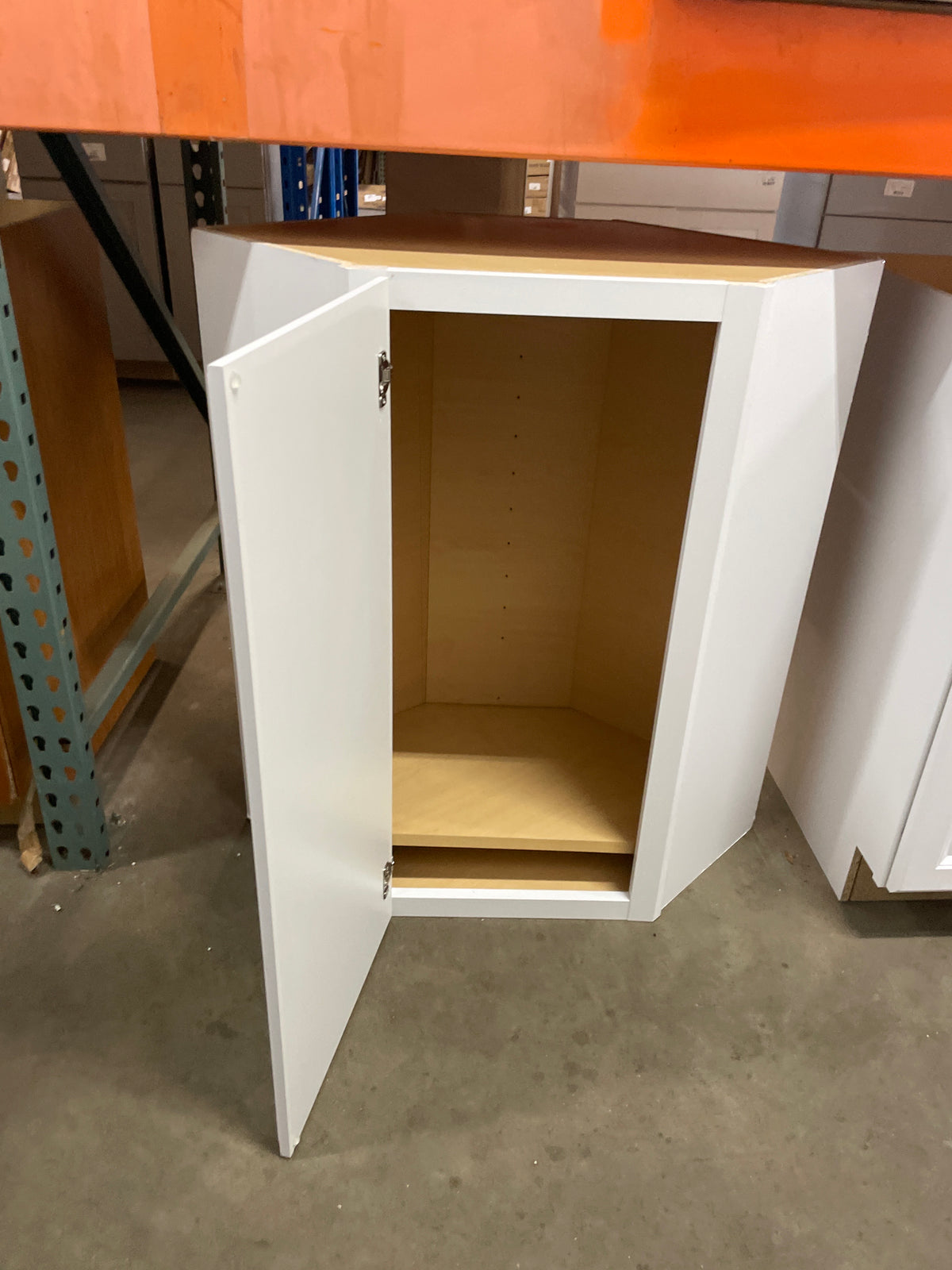 Hampton Assembled 24x36x12 in. Diagonal Corner Wall Kitchen Cabinet in Satin White