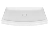 Ovation Curve 48 in. L x 30 in. W Alcove Shower Pan Base with Center Drain in Arctic White