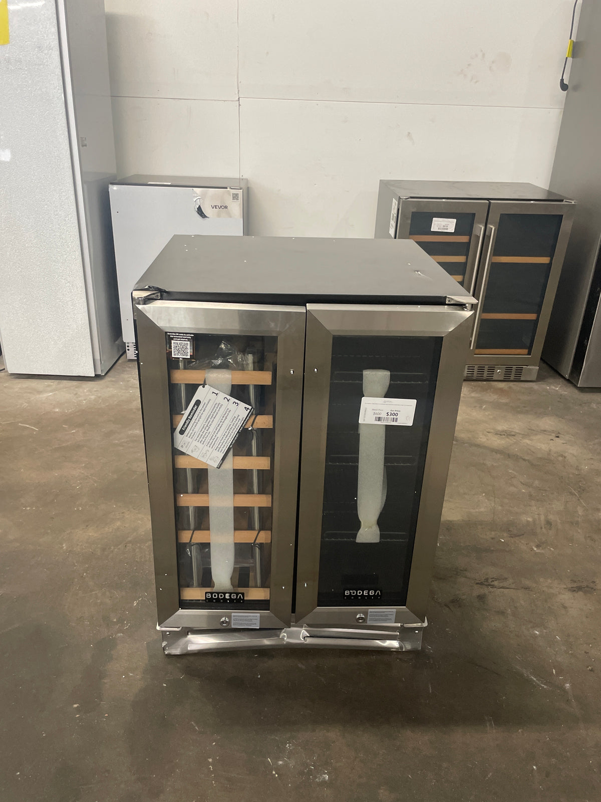 24 in. Dual Zone 19-Wine Bottle & 57-Can Beverage & Wine Cooler with removable Shelves & Child Lock in Stainless Steel