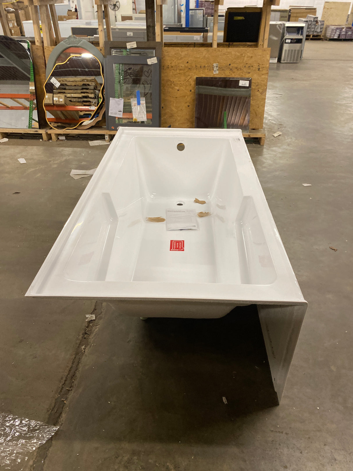 Voltaire 72" x 36" Right-Hand Drain Alcove Bathtub with Apron and Armrest