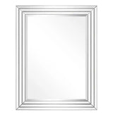 Medium Rectangle Clear Beveled Glass Modern Mirror (30 in. H x 40 in. W)