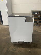 24.43in. Beverage Fridge Refrigerator 150 QT Indoor/Outdoor Undercounter or Freestanding with Metal Plate Body Sliver