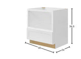 Avondale 30 in. W x 24 in. D x 34.5 in H Ready to Assemble Plywood Shaker Microwave Base Kitchen Cabinet in Alpine White