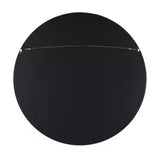 Medium Round Walnut Brown Contemporary Mirror (30 in. H x 30 in. W)
