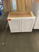 Courtland Polar White Finish Laminate Shaker Stock Assembled Wall Kitchen Cabinet 30 in. x 24 in. x 15 in.