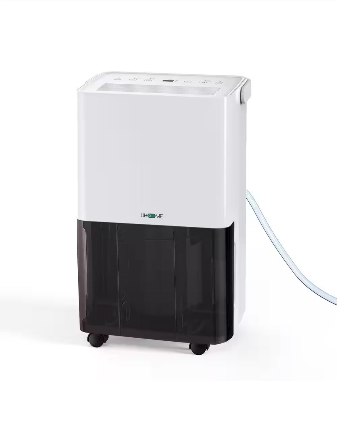 30 pt. 1,500 sq.ft. Dehumidifier in. White with Bucket and Drain Hose for Basement, Garage, 2 Layer Air Filter