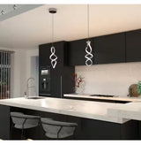 Swirl 13-Watt 1 Light Chrome Modern Integrated LED Mini Pendant Light Fixture for Kitchen Island