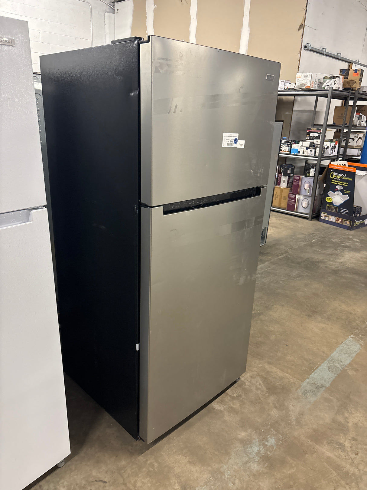 18 cu. ft. Top Freezer Refrigerator in Stainless Steel Look (Power-cord Cut Off)