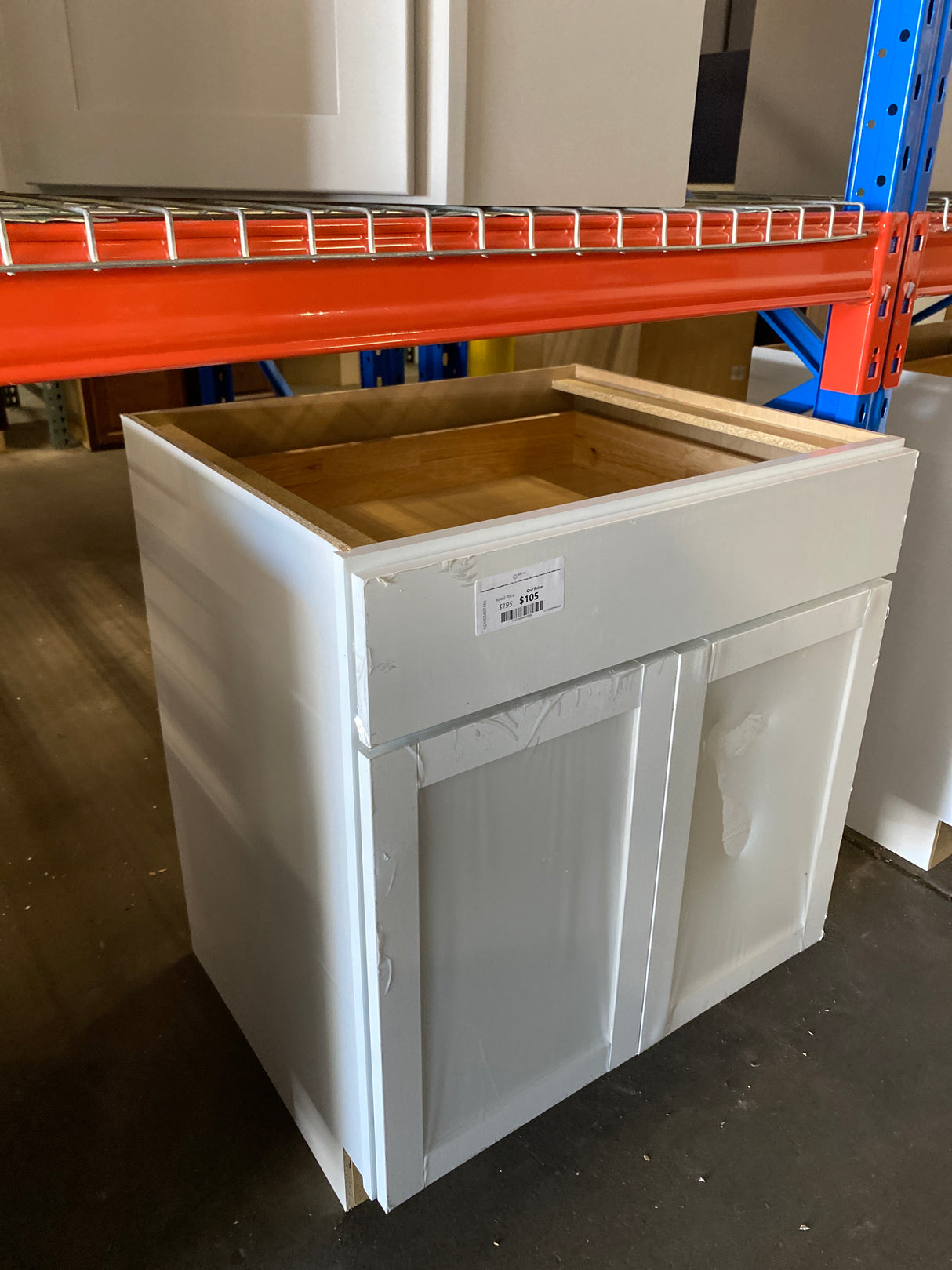 Courtland Shaker Assembled 30 in. x 34.5 in. x 24 in. Stock Base Kitchen Cabinet in Polar White Finish