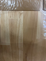 4 ft. L x 25 in. D Unfinished Hevea Solid Wood Butcher Block Countertop With Square Edge
