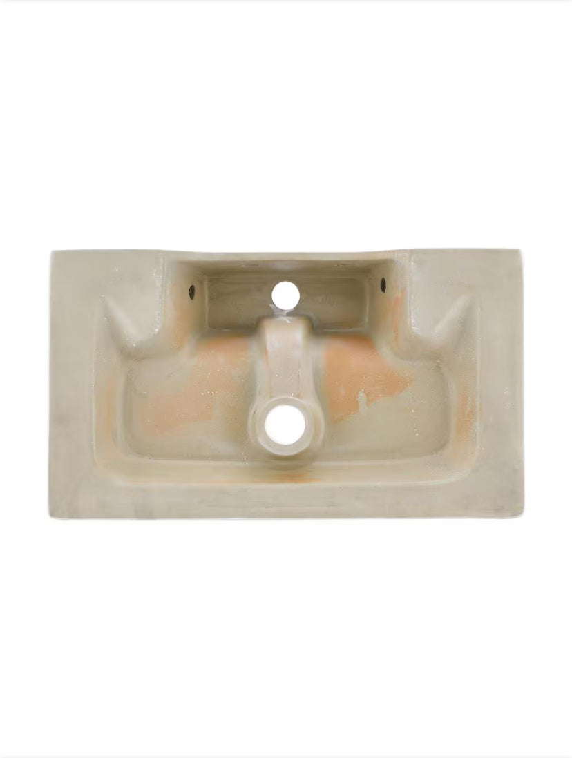 Claire 22 in. Rectangle Wall-Mount Bathroom Sink in White Marble