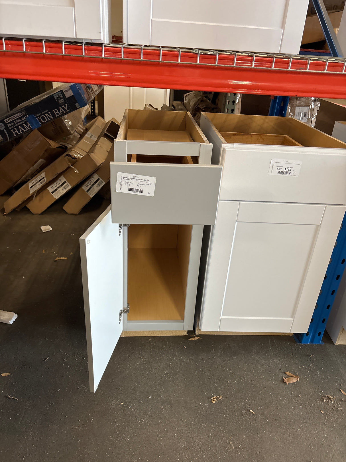 Shaker Dove Gray Stock Assembled Base Kitchen Cabinet with Ball-Bearing Drawer Glides (12 in. x 34.5 in. x 24 in.)