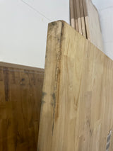 6 ft. L x 39 in. D Unfinished Hevea Butcher Block Island Countertop in With Standard Edge