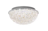 Ellis Place 12.25 in. Chrome LED Round Flush Mount, Modern Ceiling Light