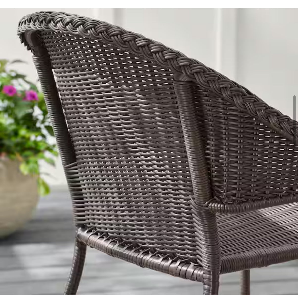 Emerald View Brown Wicker Outdoor Stack Lounge Chair