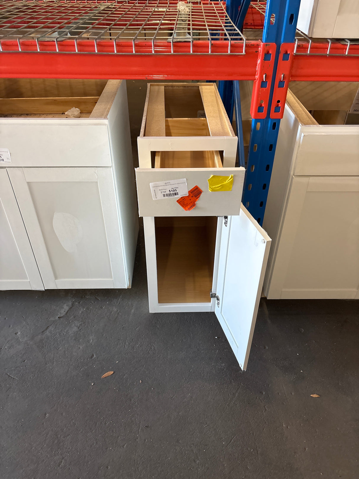 Westfield Feather White Shaker Stock Assembled Base Kitchen Cabinet (12 in. W x 23.75 in. D x 35 in. H)