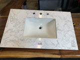 Cherrydale 36 in. W x 22 in. D x 34 in. H Single Sink Bath Vanity in White with White Engineered Marble Top