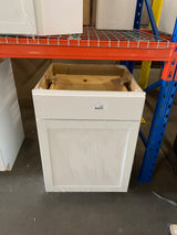 Westfield Feather White Shaker Stock Assembled Base Kitchen Cabinet (24 in. W x 23.75 in. D x 35 in. H)