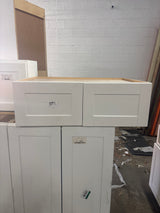 Arlington Vesper White Plywood Shaker Stock Assembled Wall Bridge Kitchen Cabinet Soft Close 36 in W x 24 in D x 12 in H