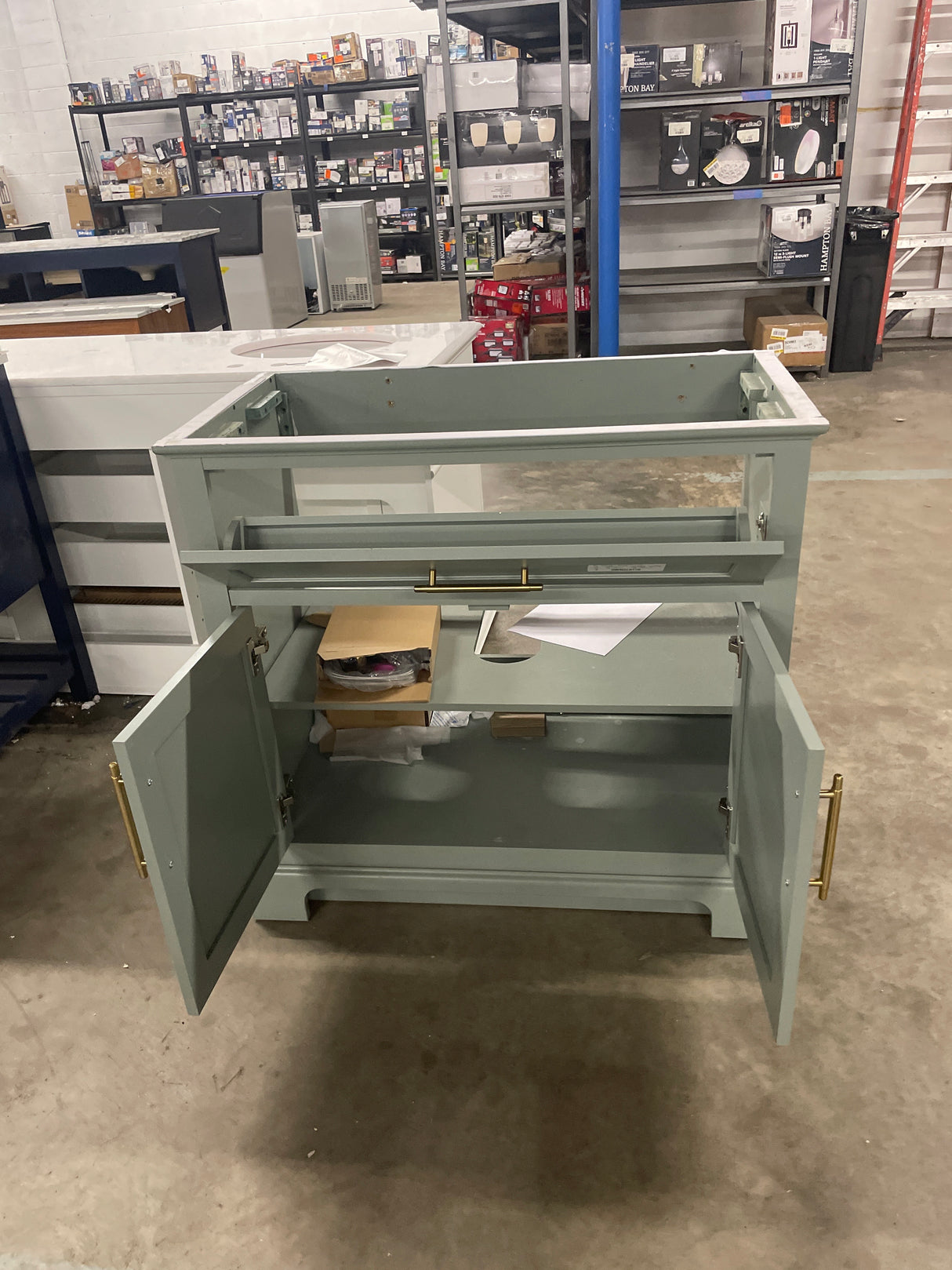 Doveton 36 in. Single Sink Sage Green Bath Vanity without Top