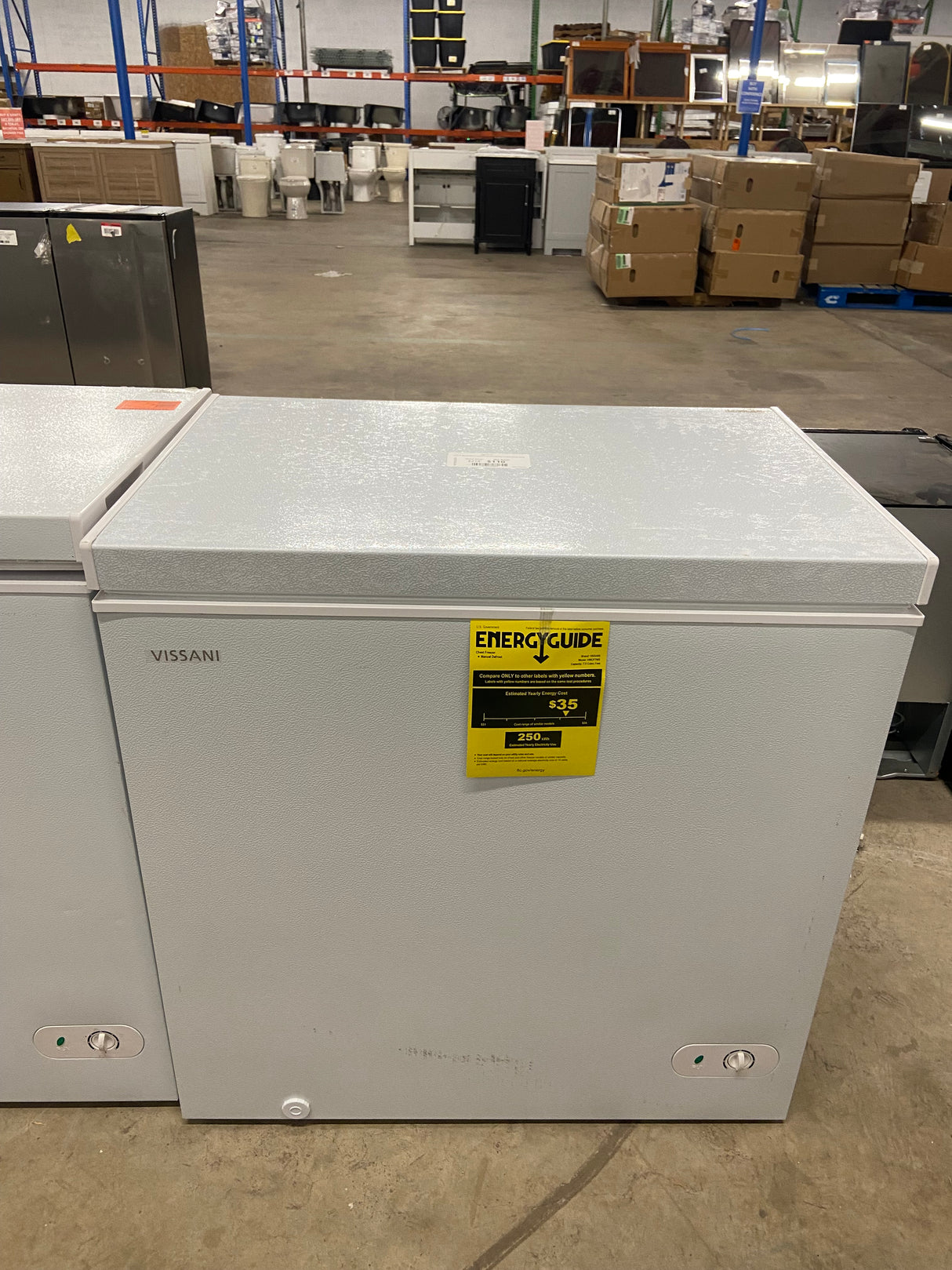 7.0 cu. ft. Manual Defrost Chest Freezer with LED Light in White Garage Ready
