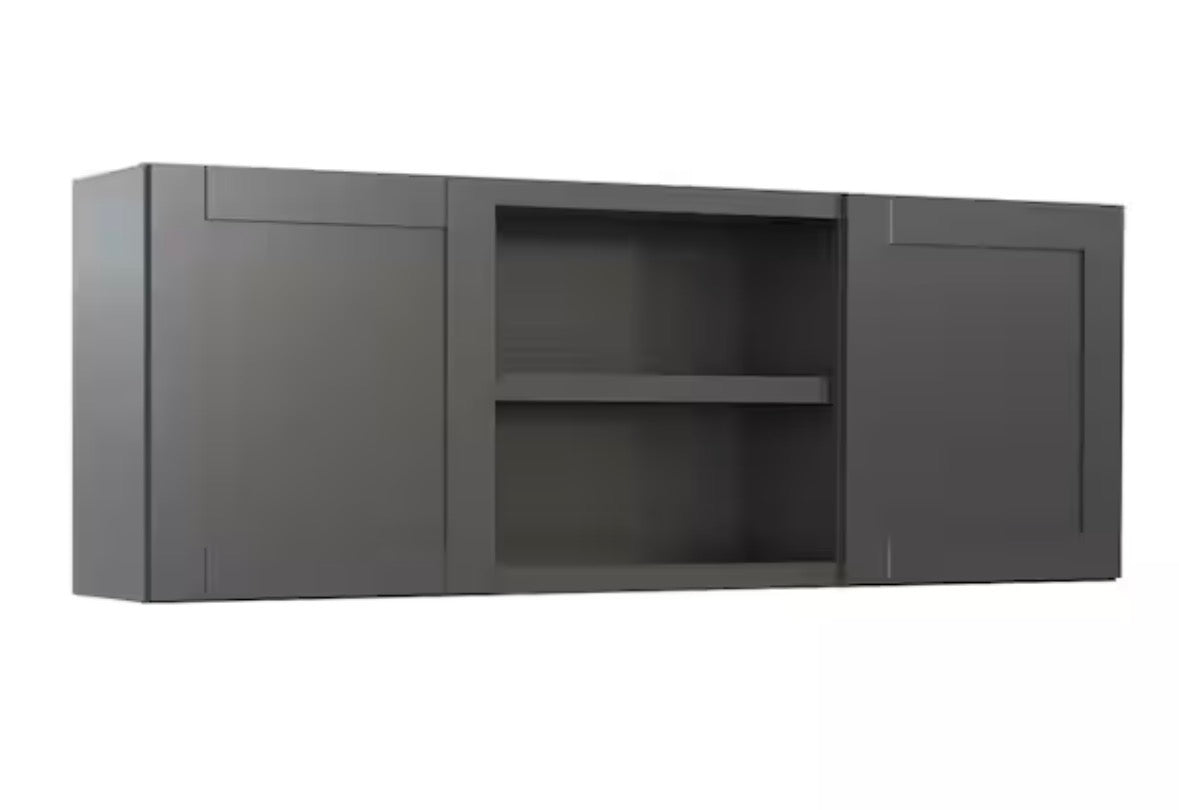 Richmond Venetian Onyx Plywood Shaker Stock Ready to Assemble Wall Kitchen Cabinet Sft Cls 60 in W x 12 in D x 23 in H