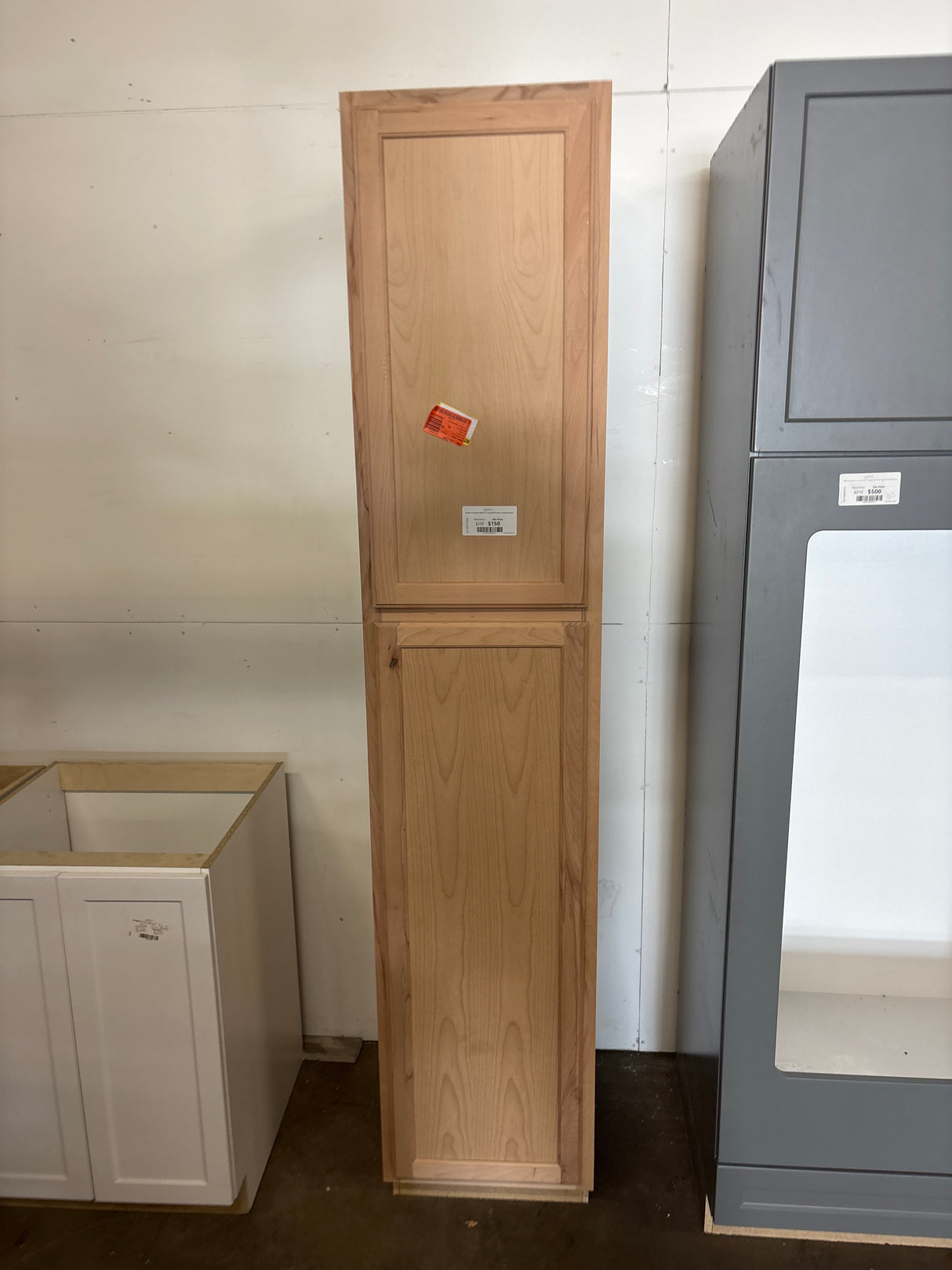 Hampton Assembled 18x90x24 in. Pantry/Utility Cabinet in Unfinished Beech