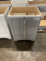 25 in. Single Sink Pearl Gray Bath Vanity with White Cultured Marble Top (Assembled)