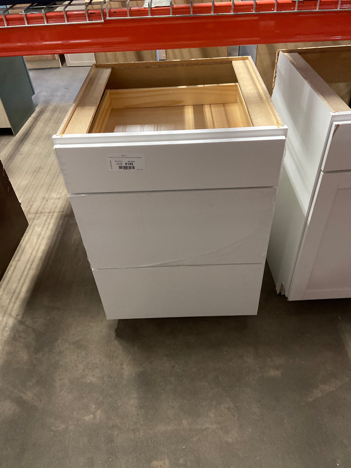 Westfield 24 in. W x 24 in. D x 35 in. H Shaker Stock Drawer Base Kitchen Cabinet in Feather White
